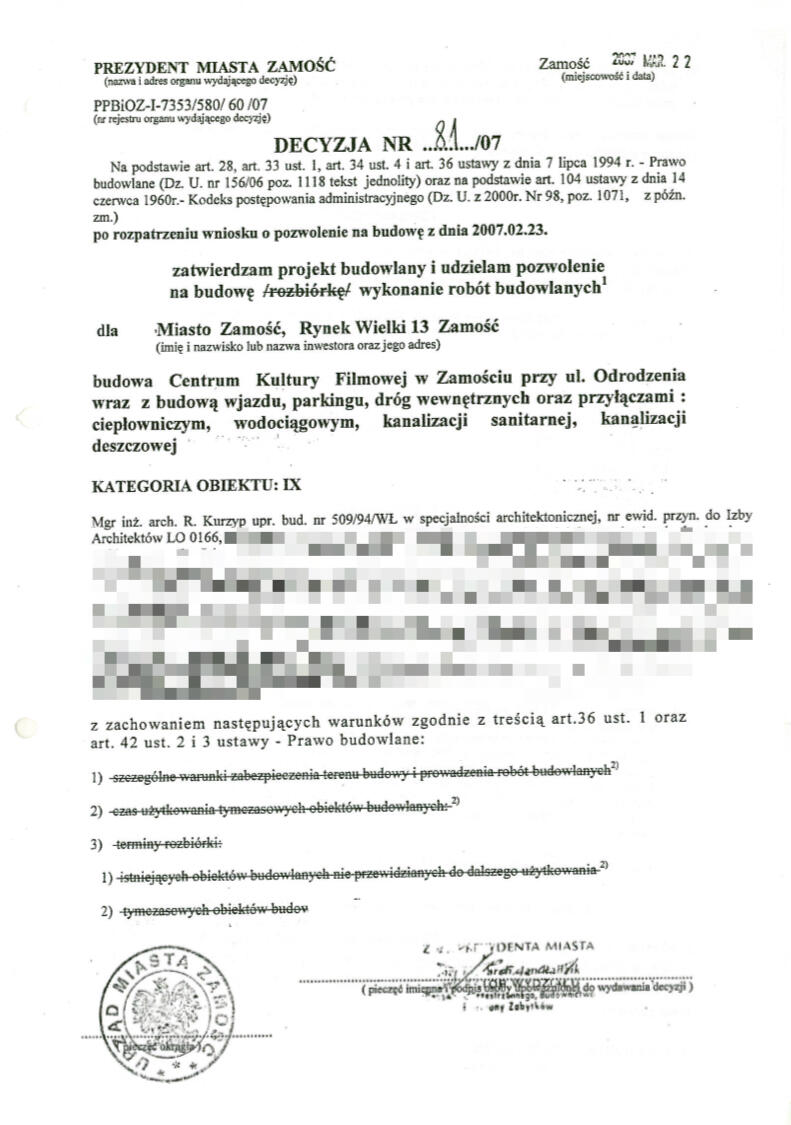 Pozwolenie na budowę