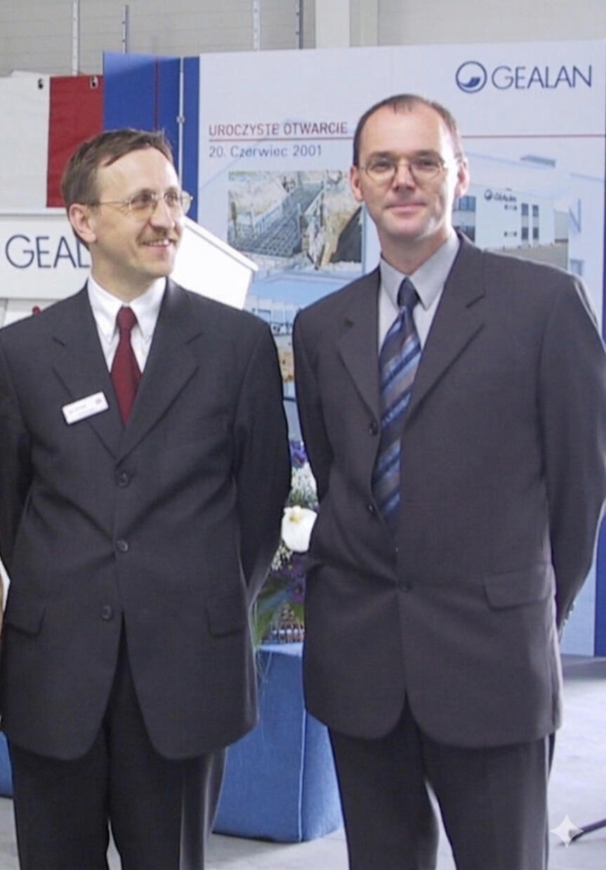 Prezes Zarządu Gealan Polska Janusz Tyczyński i Projektant