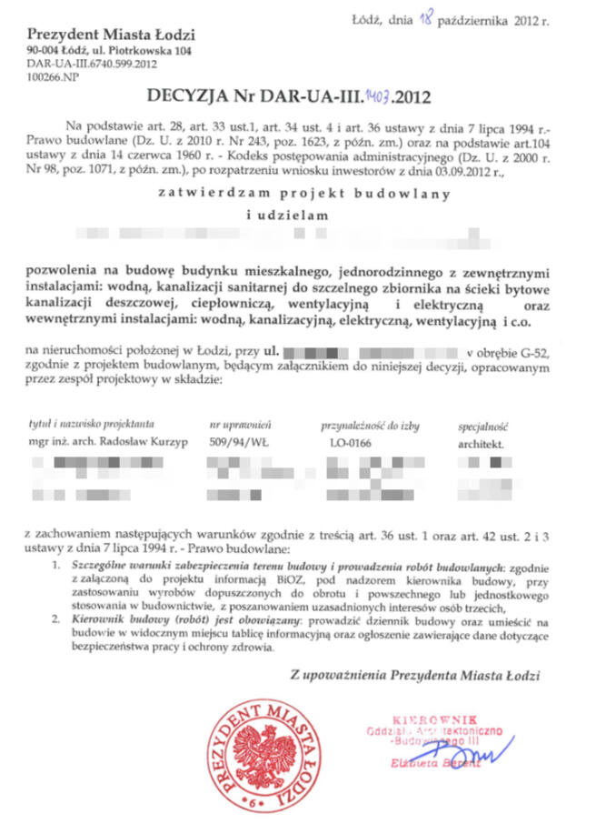 Pozwolenie na budowę