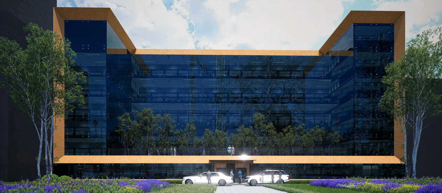 Biurowiec CFI elewacja frontowa