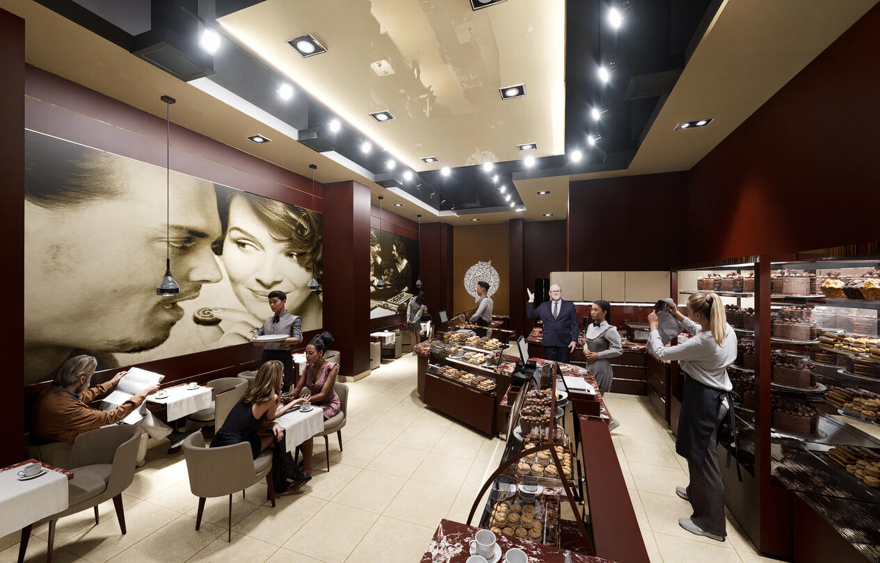 Cukiernia Sowa Wnętrze