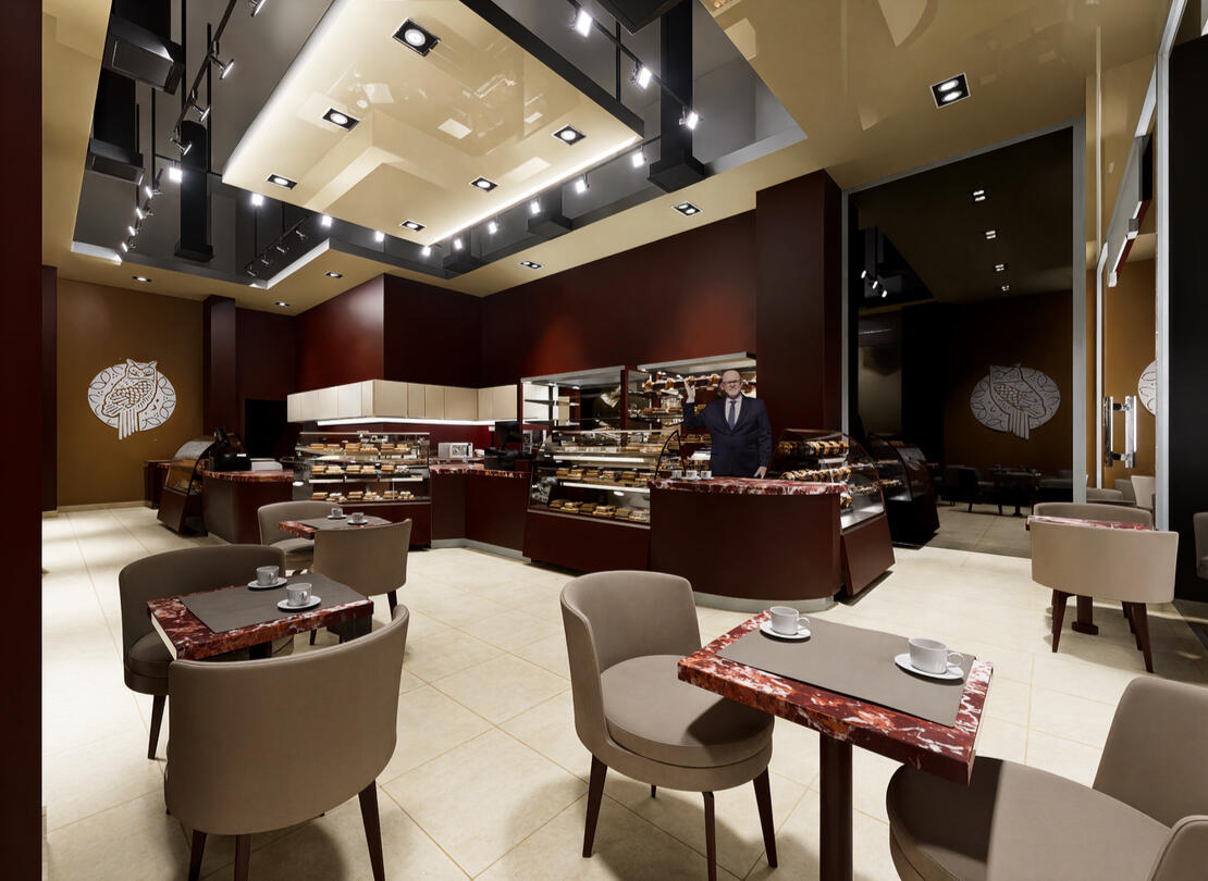 Cukiernia Sowa Wnętrze