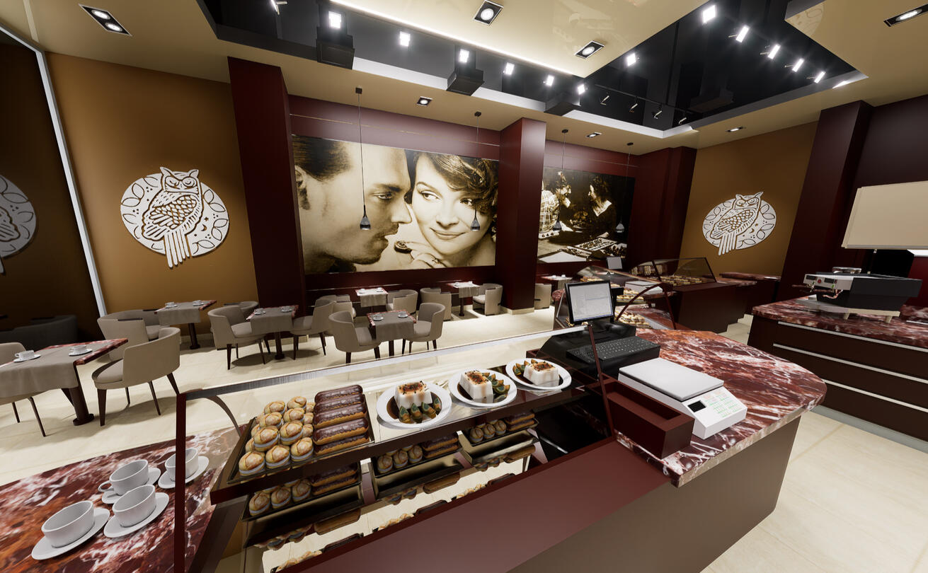 Cukiernia Sowa Wnętrze